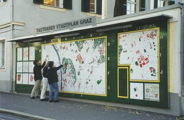 Der Grazer tastbare Stadtplan